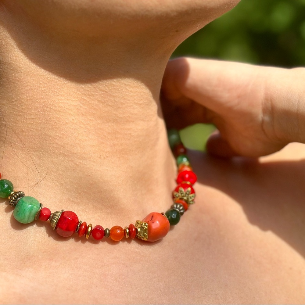 Necklace (turning into a bracelet) and bracelet set. Handmade. New.